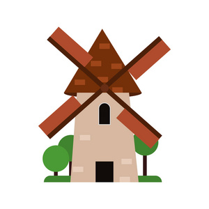 中世纪风车图片-中世纪风车素材-中世纪风车插画-摄图新视界