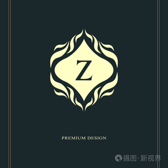 会徽标志 z 字母为版税,名片,精品店, 酒店, heraldic, 首