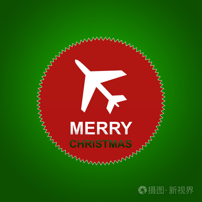 红色和绿色圣诞快乐的美丽文字设计