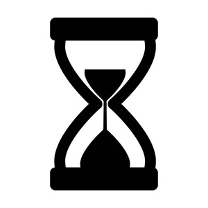 沙漏剪影沙漏图标.剪影矢量图照片