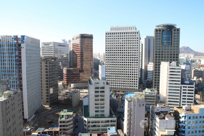 城市景观的首尔,韩国
