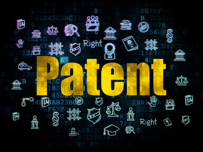 法律概念 专利数字背景