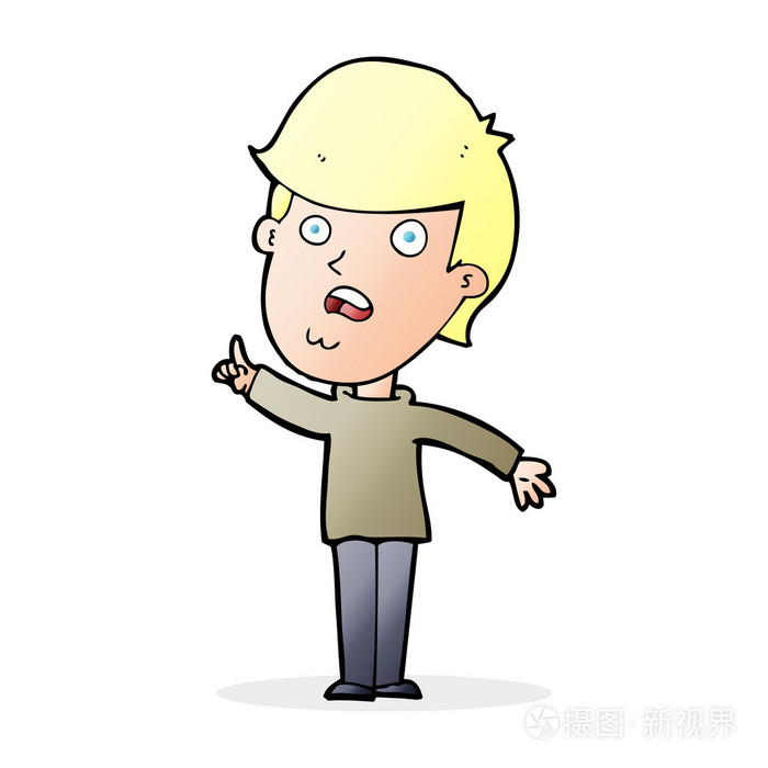 卡通人询问问题