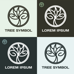 圆圈树标志设计