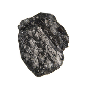 白色背景特写一个孤立的煤