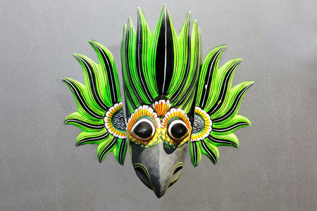 主导眼斯里兰卡面具照片