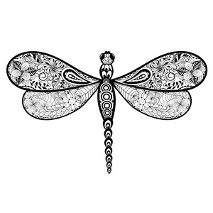 蜻蜓涂鸦插图