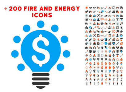企业专利灯泡图标与奖金能源组图片