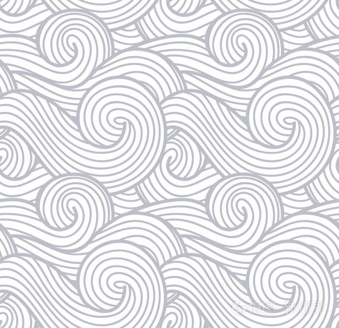 插画 抽象风纹理, 海, 海洋和河流矢量波的背景.烟雾和蒸汽灰色模式.