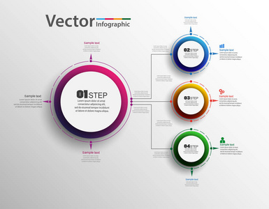 步骤抽象信息图表编号选项模板。可以用于工作流布局 图 业务步骤选项 横幅 网页设计。矢量 eps 10