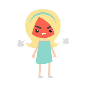 生气的卡通脸图片