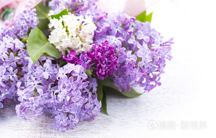 丁香花束的背景