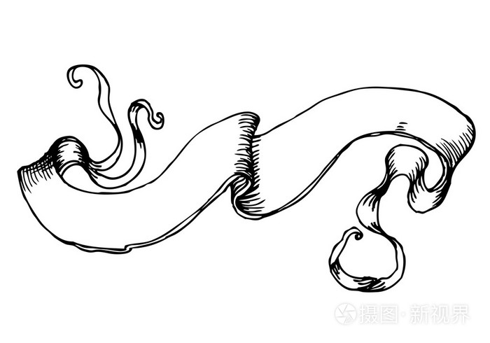 复古风格的设计元素丝带