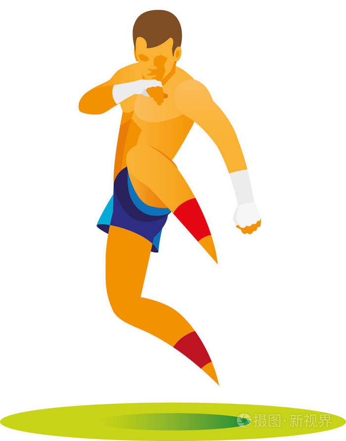 泰拳泰国拳击手使前战斗锻炼