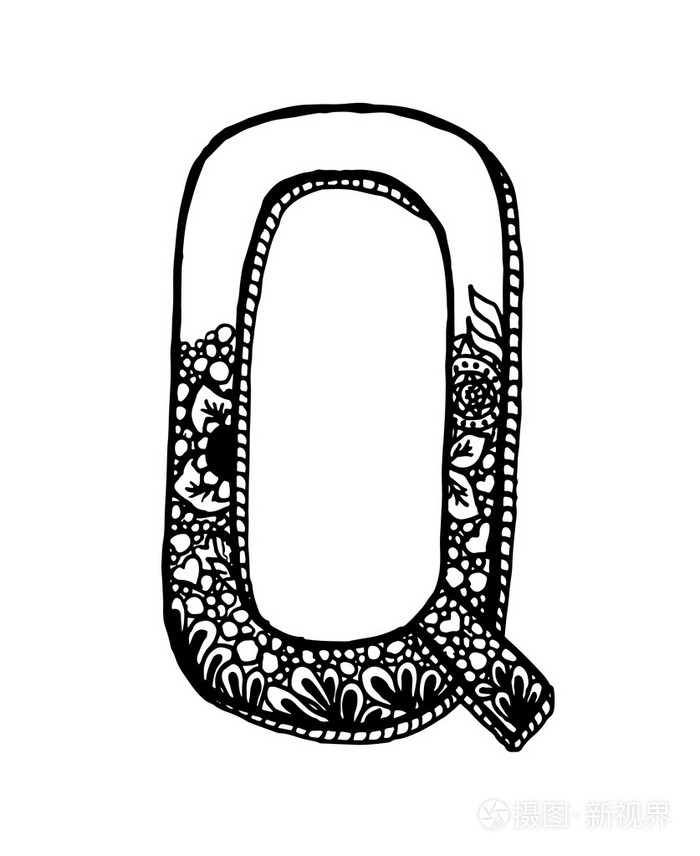大写字母 q插画-正版商用图片0e7mpo-摄图新视界