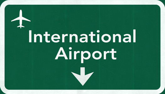 国际机场公路标志