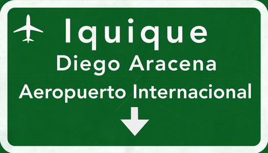 伊基克智利国际机场公路标志图片