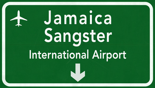 牙买加  桑斯特蒙特哥湾国际机场公路标志