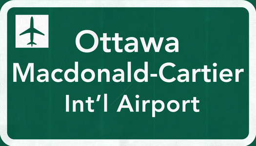 渥太华加拿大国际机场公路标志图片