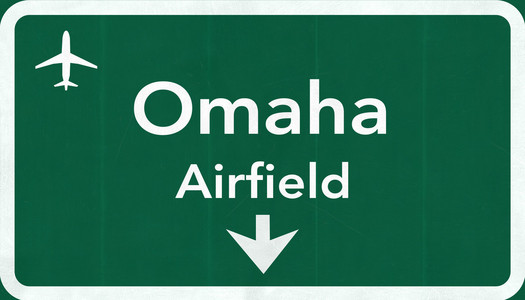 奥马哈美国机场公路路标