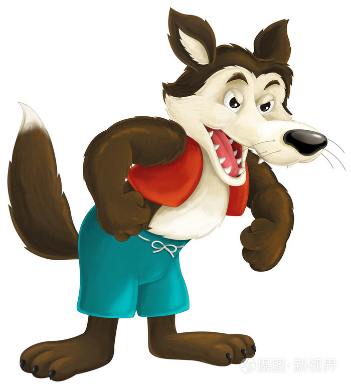 卡通童话故事大灰狼