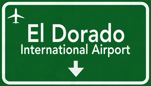 波哥大哥伦比亚国际机场公路标志