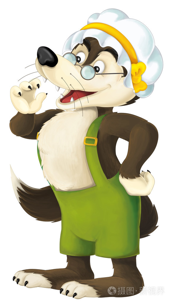 卡通童话故事大灰狼