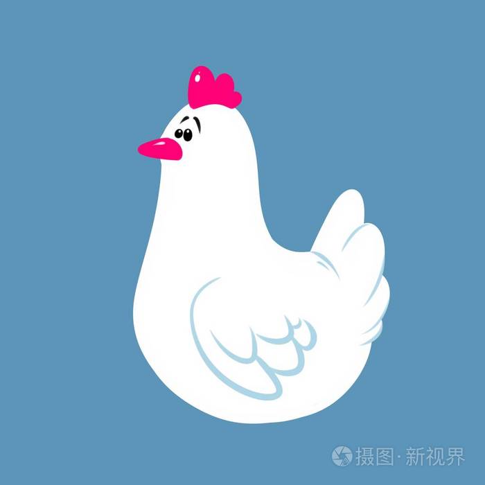 白羽鸡卡通
