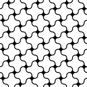 矢量现代无缝几何图案拼图黑白照片