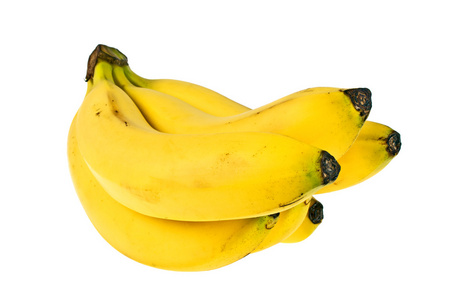 一堆香蕉孤立在白色背景上