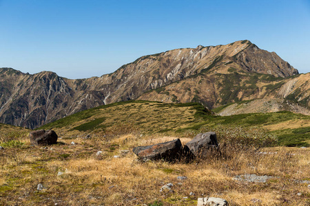 立山黑部峡谷在秋天