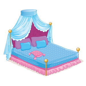 白冠层公主床与冠层照片