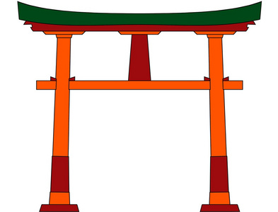 日本传统大门牌坊图片