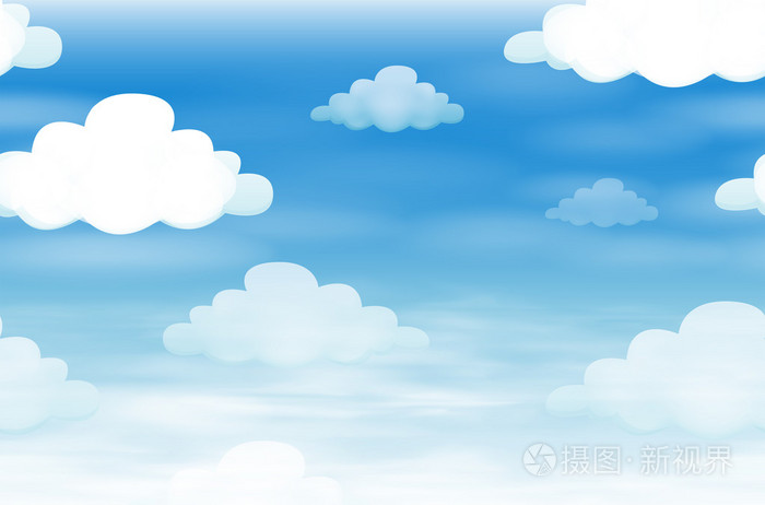 无缝背景与天空中的云彩插画-正版商用图片0e8e7i-摄图新视界