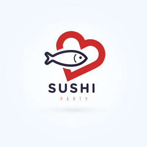 寿司吧菜单标志模板