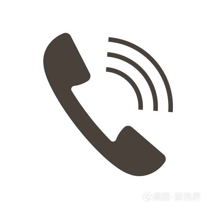 图标呼叫者的手机.矢量