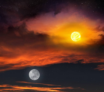 夕阳红和月亮