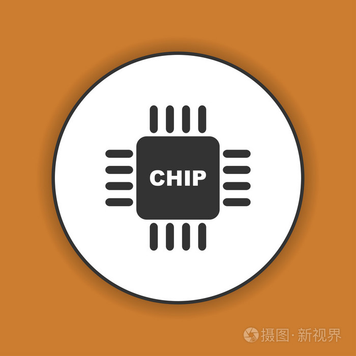 矢量芯片图标