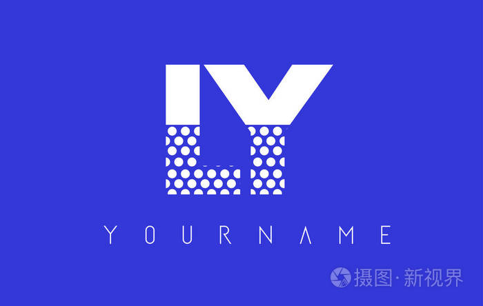 lyly点缀蓝色背景字母标志设计