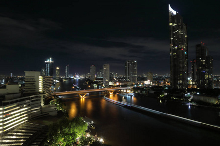 曼谷河夜景