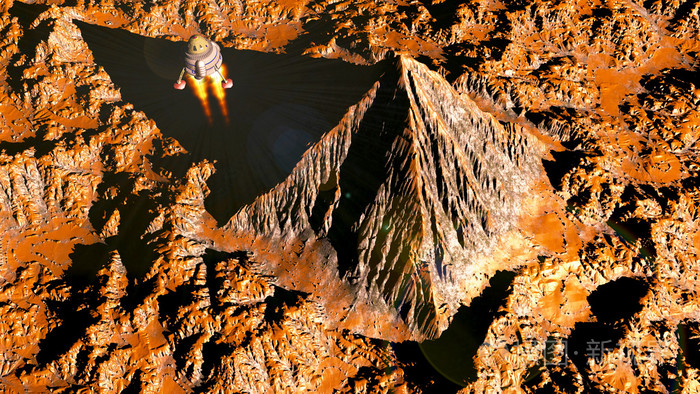 在3d火星上的金字塔
