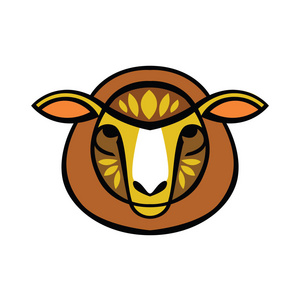 绘图的羊头照片