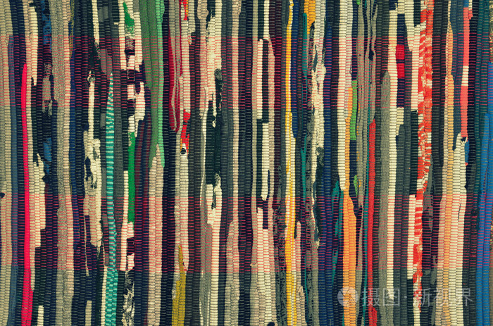 复古五彩条纹的面料