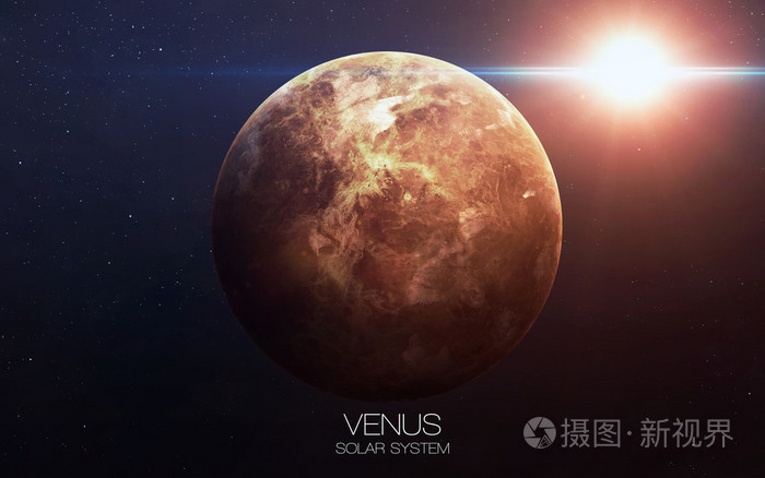 金星 高分辨率的图像提出了太阳系的行星 这个由美国国家航空航天局提供的图像元素照片 正版商用图片0e9vld 摄图新视界
