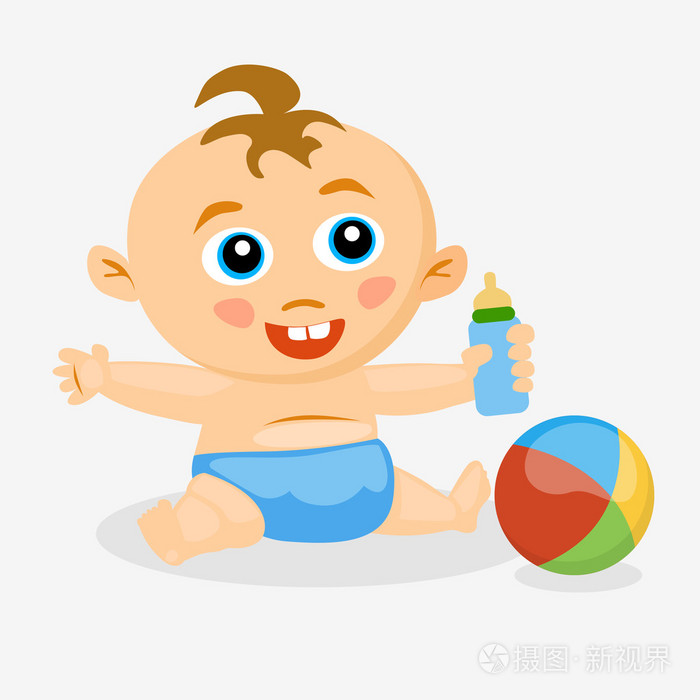 婴儿奶嘴和一个球