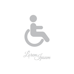 男子轮椅简单图标