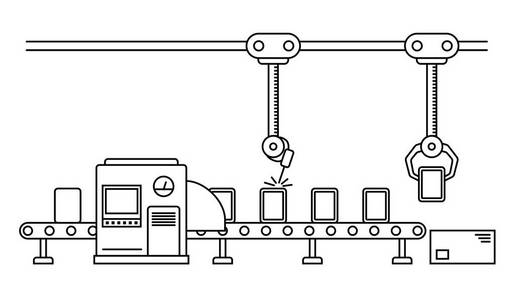 生产电脑组装细线样式组装线照片