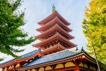 美丽的建筑，在浅草寺