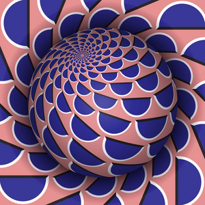 蓝色的同心抽象背景图片