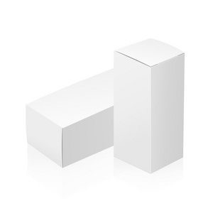 白色 3d 矢量盒子
